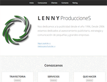 Tablet Screenshot of lennyproducciones.com